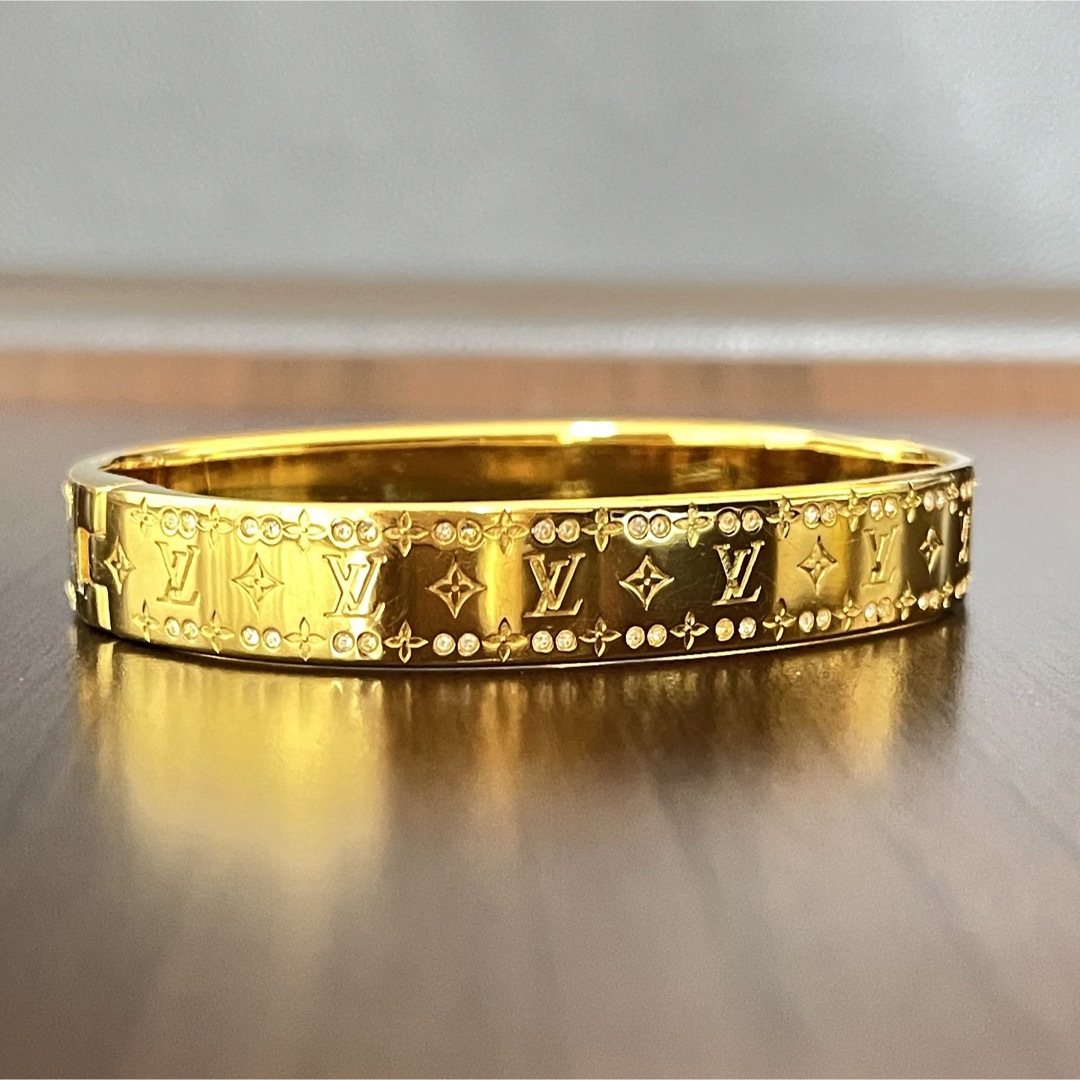 Shop Louis Vuitton Nanogram strass bracelet (M64860, M64861) by