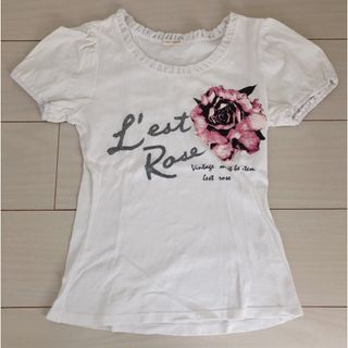 レストローズ(L'EST ROSE)の♡L’EST ROSE♡ バラプリントパフスリーブトップス🌹💕(カットソー(半袖/袖なし))