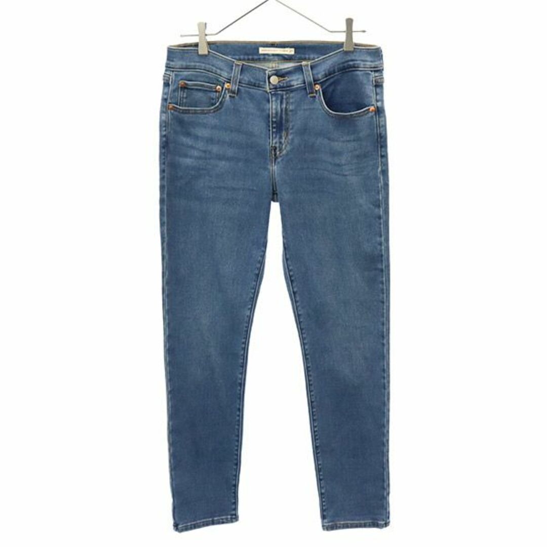 未使用 リーバイス ウォーム テーパード ストレッチ デニムパンツ W27 ブルー Levi's BORROWED FROM THE BOYS レディース   【230911】