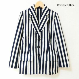 Christian Dior - 美品 クリスチャンディオール ストライプ柄 コットン 
