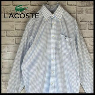 ラコステ(LACOSTE)の【人気定番シンプル】ラコステ⭐︎チェック柄シャツ長袖　さわやか　薄手　M100(シャツ)