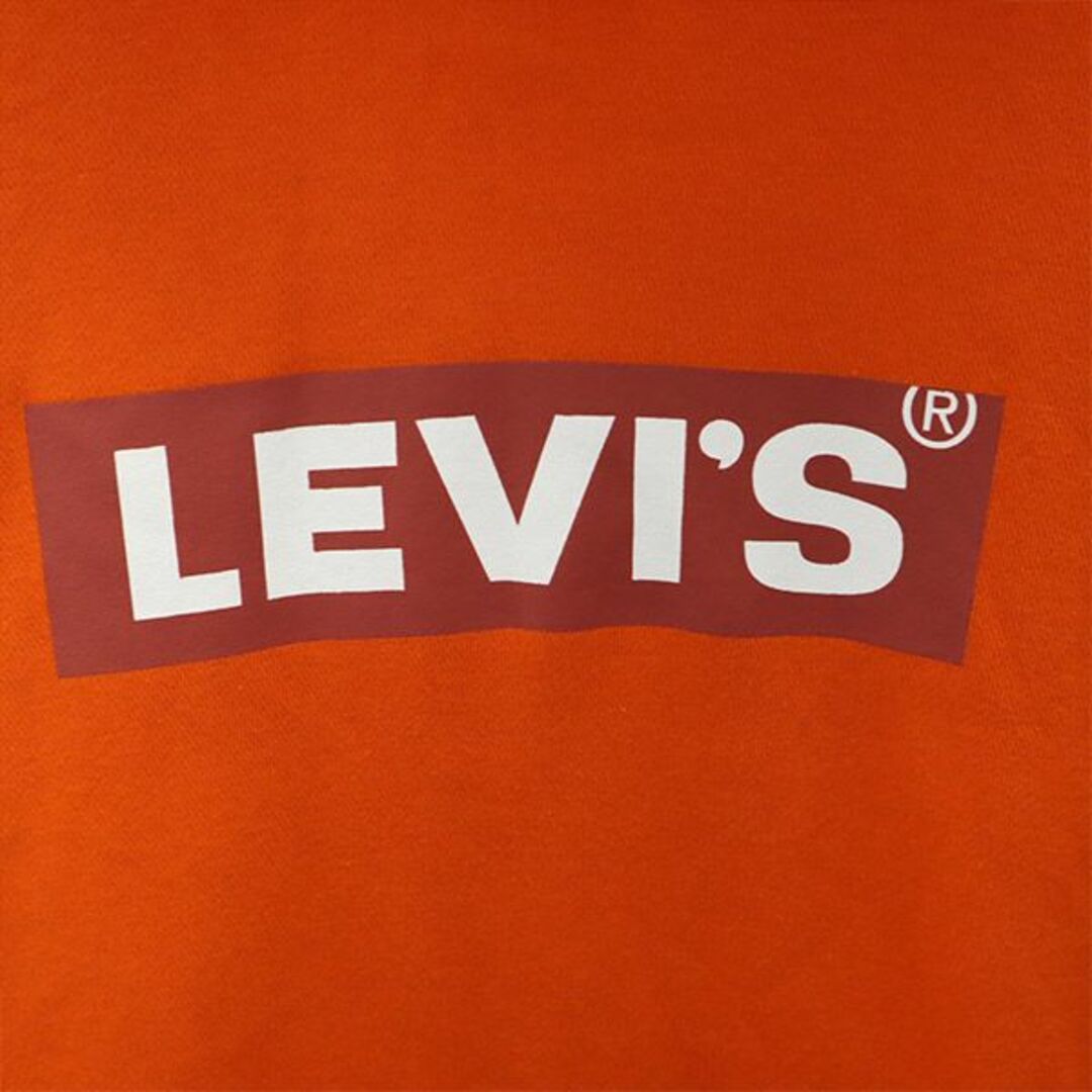 リーバイス プリント スウェットパーカー S オレンジ LEVI'S ロゴ メンズ 【中古】 【230911】