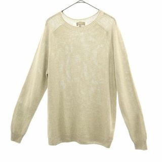 マーガレットハウエル(MARGARET HOWELL)のマーガレットハウエル リネンブレンド ニット M ベージュ MARGARET HOWELL 長袖 セーター メンズ 【中古】  【230911】(ニット/セーター)