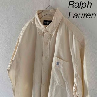 ポロラルフローレン(POLO RALPH LAUREN)のRalphLaurenラルフローレン半袖BDシャツメンズイエローY2K黄m無地(シャツ)