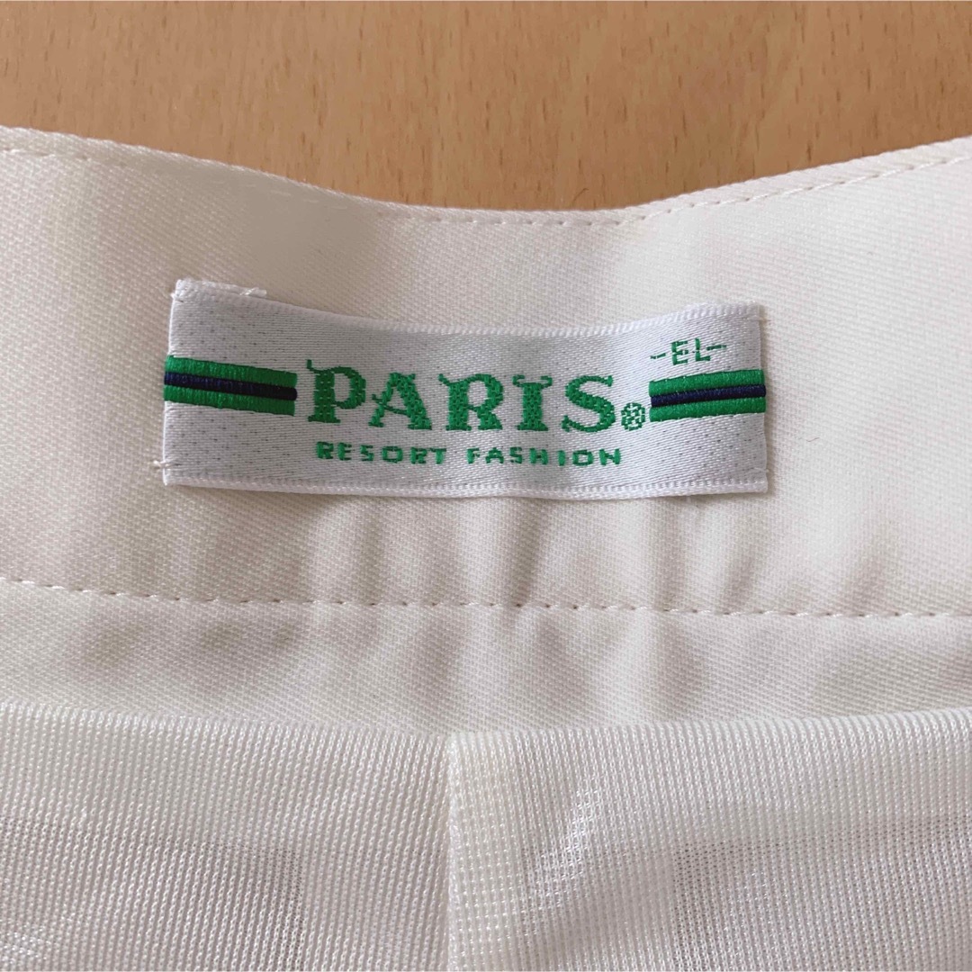 Paris Golf(パリスゴルフ)の【新品未使用:訳あり】PARIS キュロット ゴルフウェア 白 定価20000円 スポーツ/アウトドアのゴルフ(ウエア)の商品写真