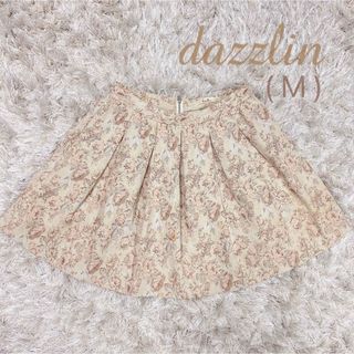 ダズリン(dazzlin)のダズリン 花柄ジャガードスカート ミニスカート ブラウン ベージュ(ミニスカート)