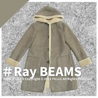 Ray BEAMS エコファー アウター ホワイト ベージュ系