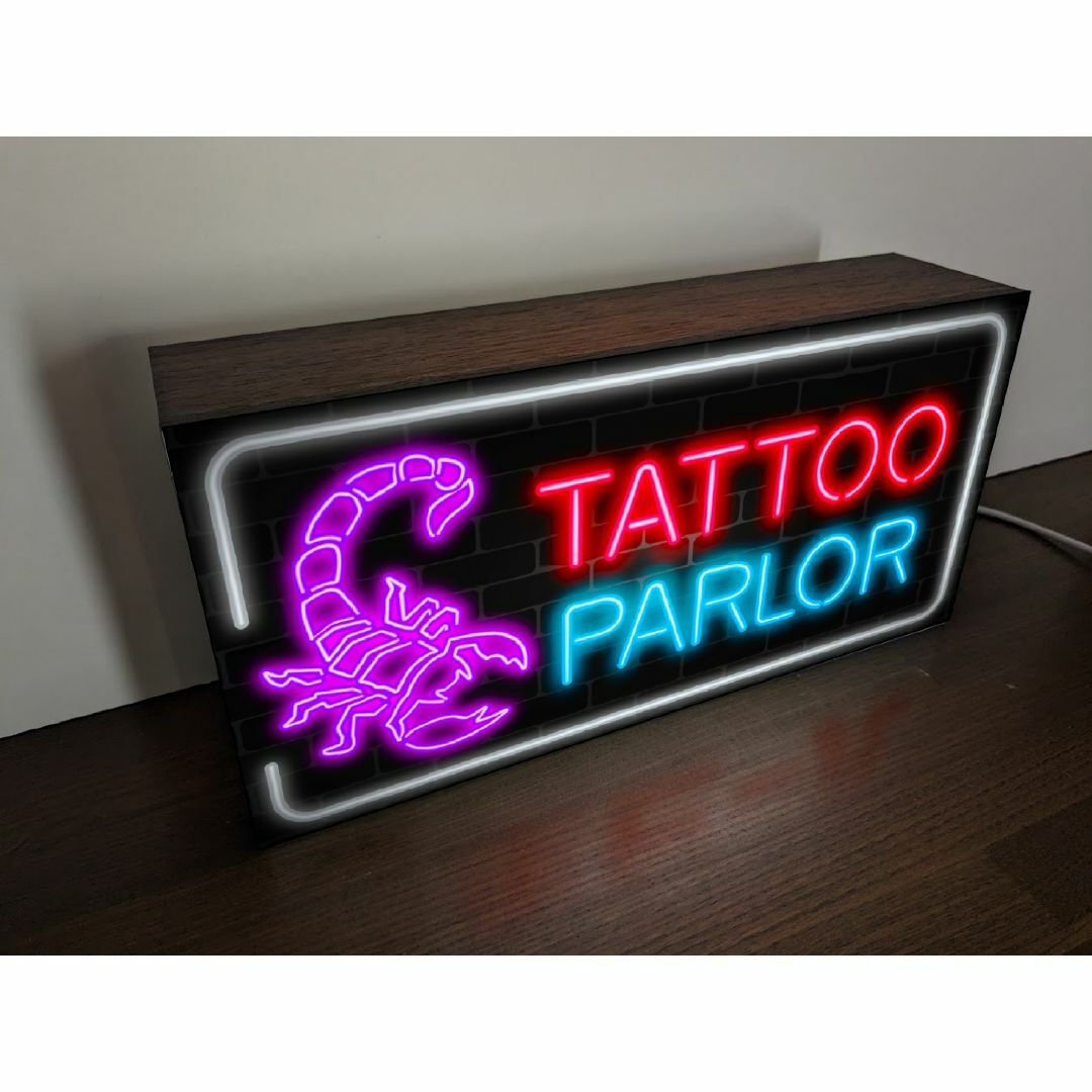 【Lサイズ】TATTOO タトゥ 刺青 入れ墨 看板 置物 雑貨 ライトBOX