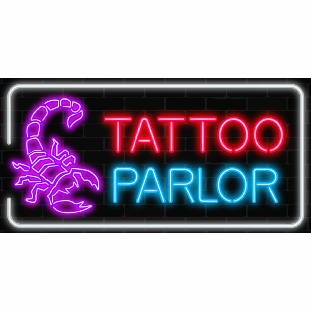 【Lサイズ】TATTOO タトゥ 刺青 入れ墨 看板 置物 雑貨 ライトBOX