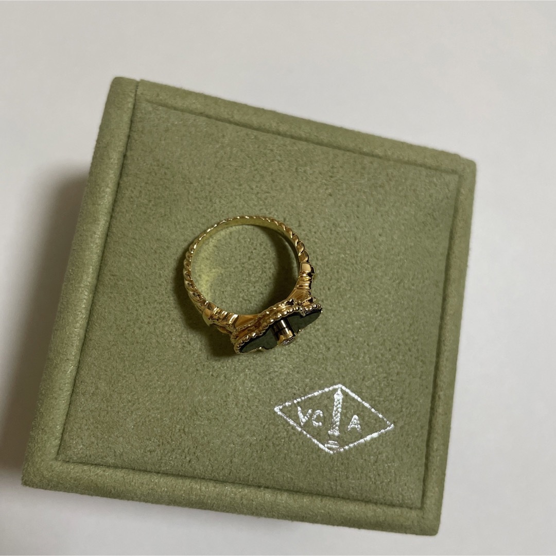 Van Cleef & Arpels(ヴァンクリーフアンドアーペル)の【美品】ヴァンクリーフ&アーペル　ヴィンテージ　アルハンブラリング　9号　ダイヤ レディースのアクセサリー(リング(指輪))の商品写真