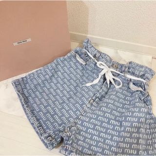 完売品◇MiuMiu ギンガムチェック ショートパンツ