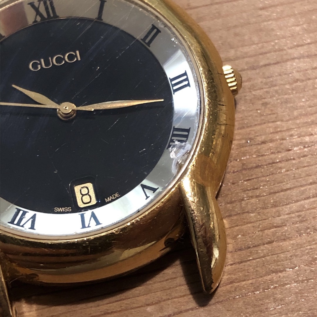 Gucci(グッチ)のgucci グッチ 腕時計 5100M スイス製 フェイスのみ 不動品 メンズの時計(腕時計(アナログ))の商品写真