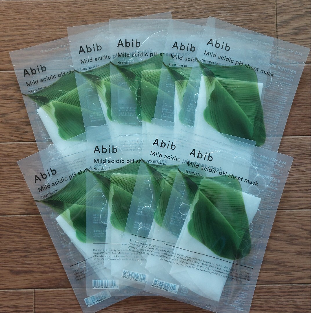 Abib シートマスク パック Heartleaf fit 9枚 コスメ/美容のスキンケア/基礎化粧品(パック/フェイスマスク)の商品写真