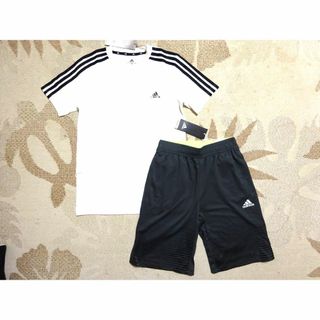 アディダス(adidas)の新品★アディダス★150★快適!!半袖Ｔシャツ(白)・軽量快適ハーフパンツ★上下(その他)