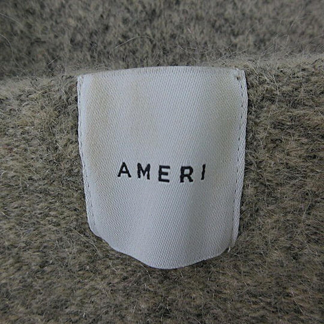 Ameri VINTAGE(アメリヴィンテージ)のアメリヴィンテージ ニット セーター 七分袖 ループフリンジ モヘヤ混 無地 茶 レディースのトップス(ニット/セーター)の商品写真