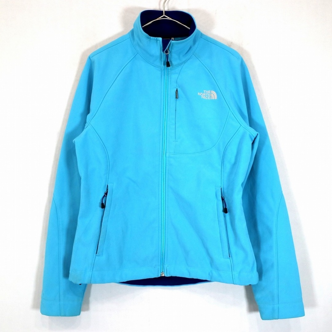 SALE/ THE NORTH FACE ノースフェイス ソフトシェルジャケット アウトドア キャンプ 防寒 登山 ライトブルー (レディース M)  N9870