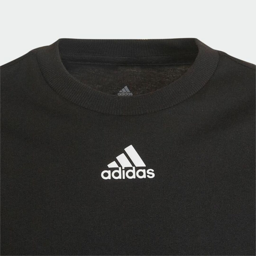 adidas(アディダス)の新品 アディダス 140 半袖Ｔシャツ・快適!!ジャージハーフパンツ 黒 上下 キッズ/ベビー/マタニティのキッズ服女の子用(90cm~)(その他)の商品写真