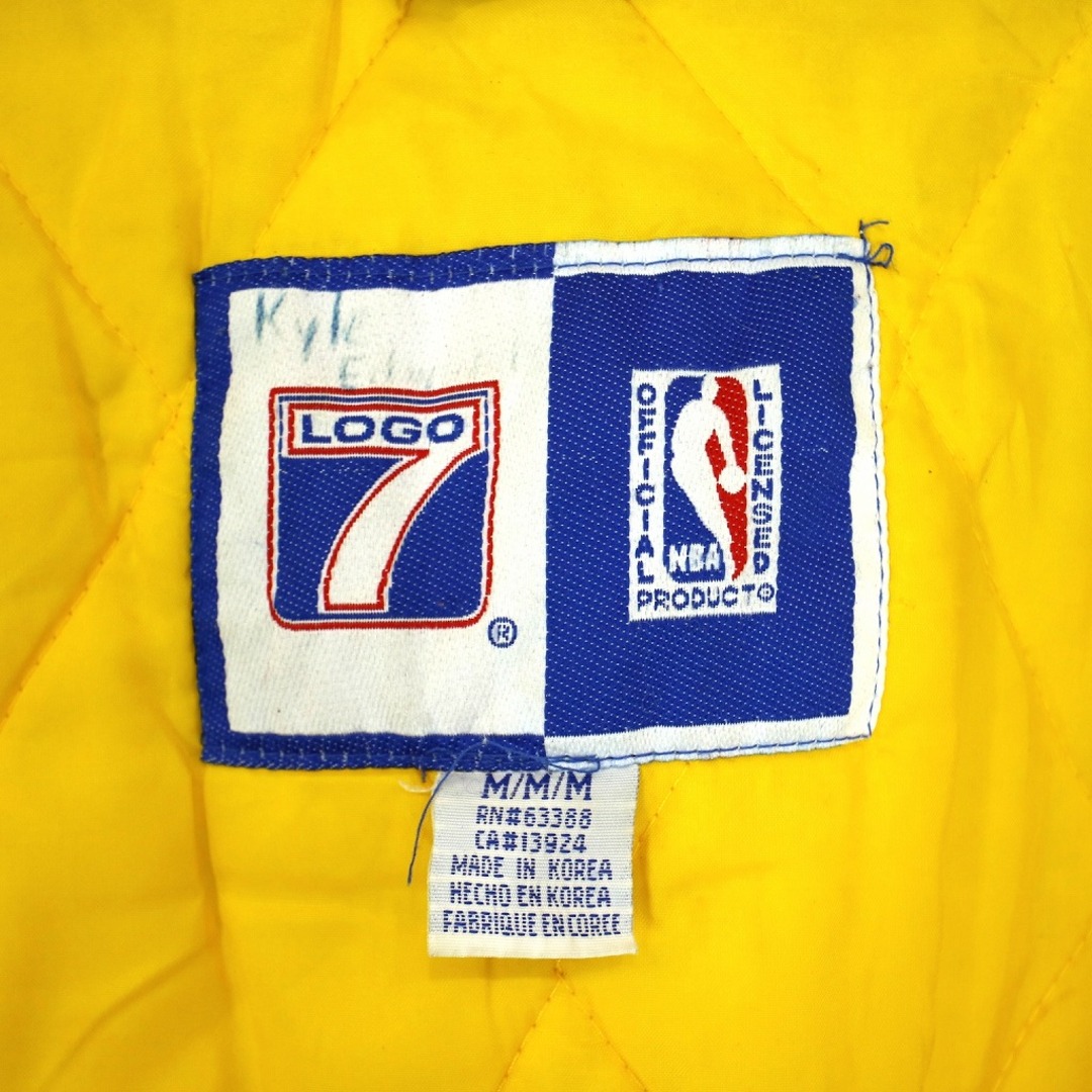 SALE/ 90年代 LOGO7 NBA インディアナ・ペイサーズ 中綿ナイロンジャケット 防寒 ネイビー (メンズ M) 中古 古着 N9897
