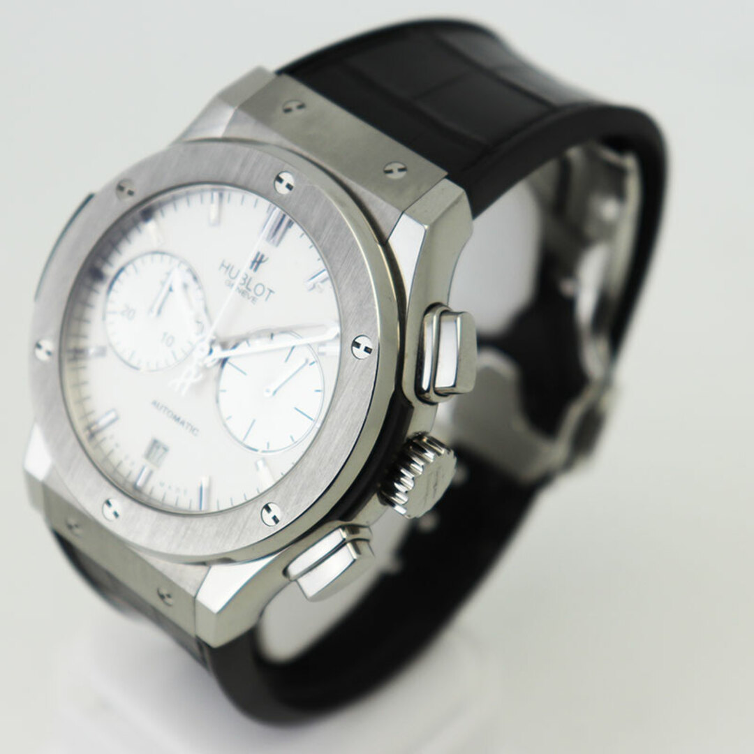 ウブロ HUBLOT クラシック・フュージョン チタニウム クロノグラフ オパリン 521.NX.2610.LR チタン/ラバーストラップ 自動巻き メンズ 腕時計