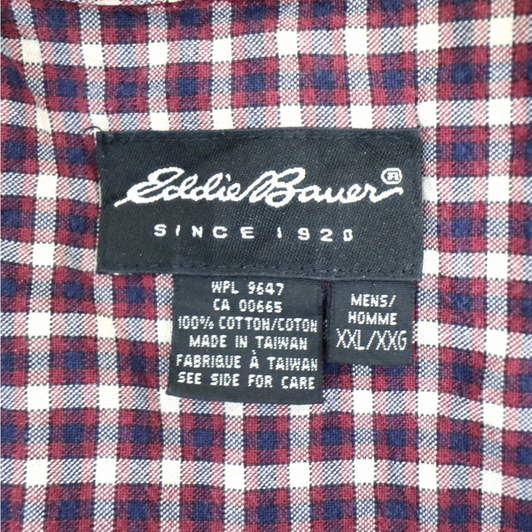 SALE/ 90年代 Eddie Bauer エディーバウアー ボタンダウン 長袖シャツ 防寒  アメカジ チェック (メンズ XXL)   N9953