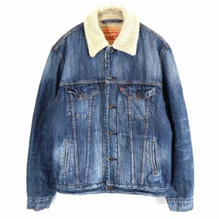 リーバイス(Levi's)のSALE/ Levi's リーバイス ボア デニムジャケット 防寒  アメカジ ライトブルー (レディース M) 中古 古着 N9960(Gジャン/デニムジャケット)