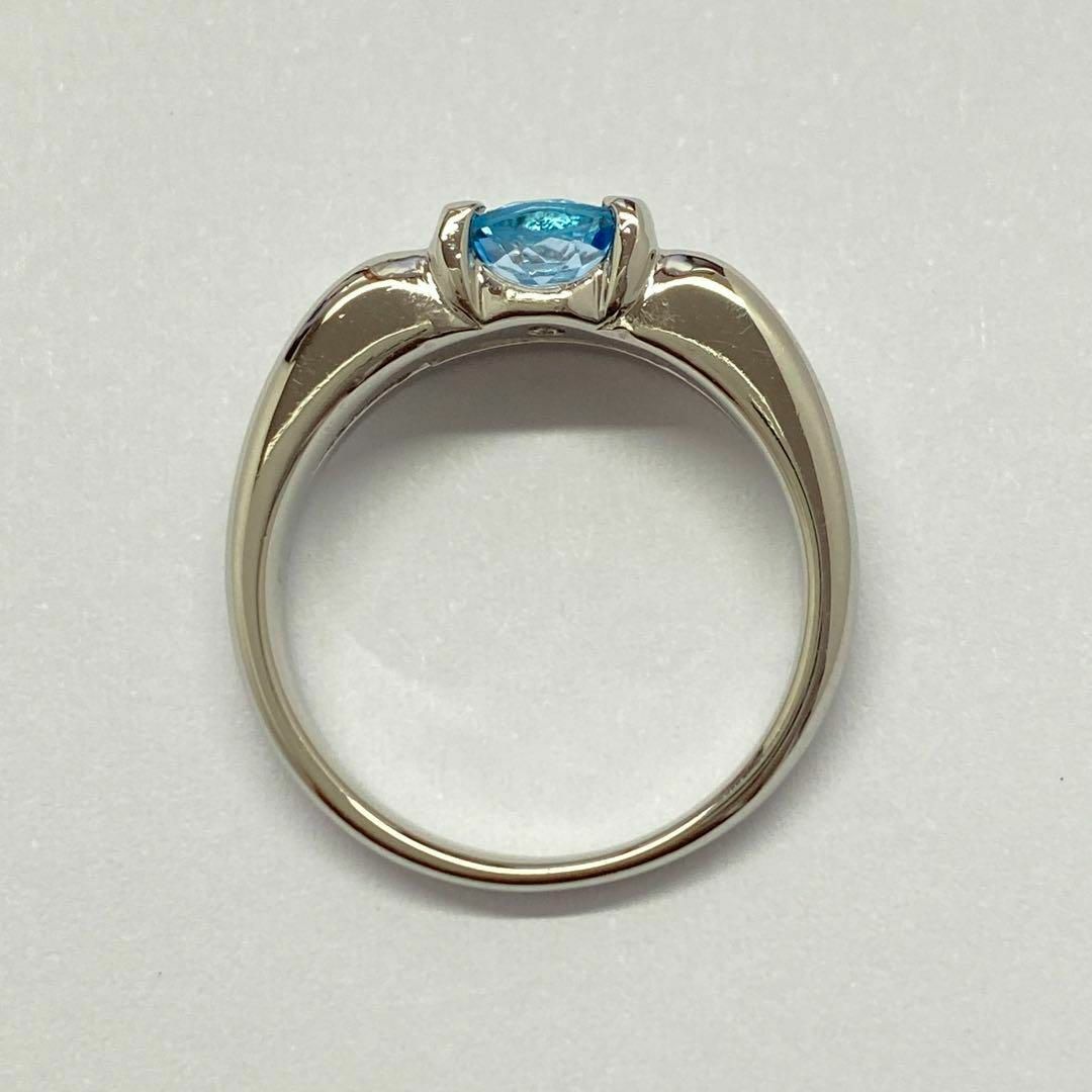 Pt900 天然ブルートパーズリング 0.40ct サイズ12号 プラチナ-