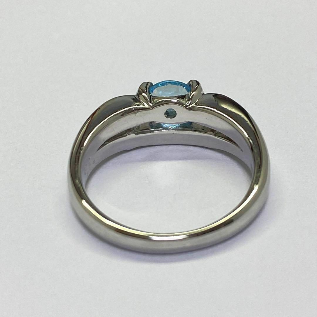 Pt900 天然ブルートパーズリング 0.40ct サイズ12号 プラチナ-