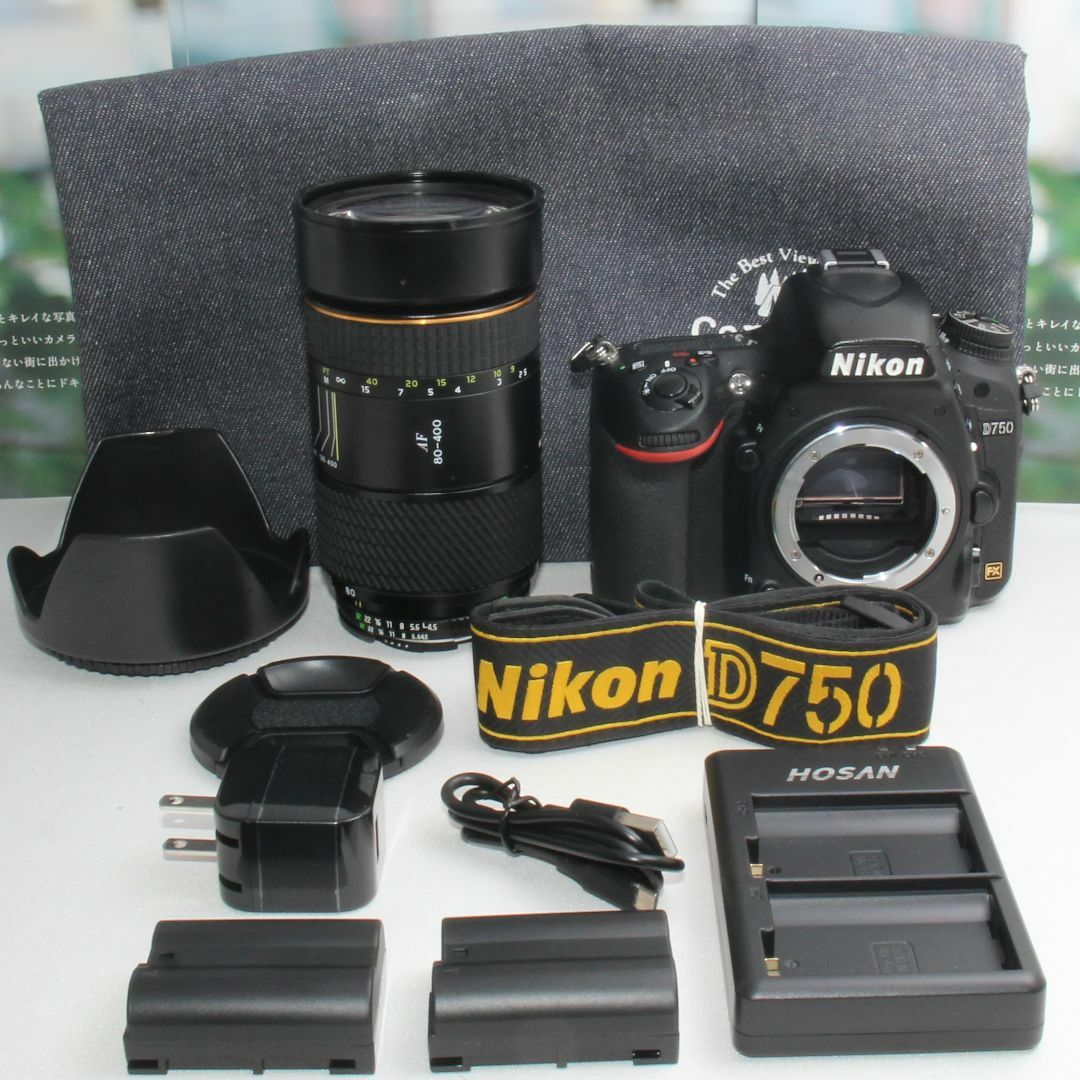 Nikon - ❤️予備バッテリー付❤️ニコン D750 超絶望遠 400mm レンズ