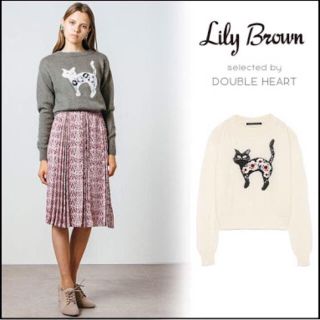 リリーブラウン(Lily Brown)のリリーブラウン キャットビジューニット(ニット/セーター)