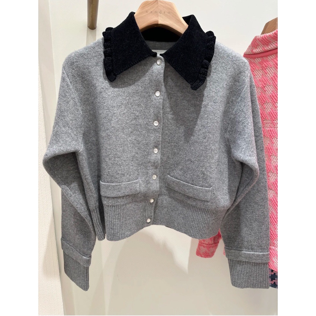 Sandro - ❤️Sandro23新作新品 グレー 花柄 ニット