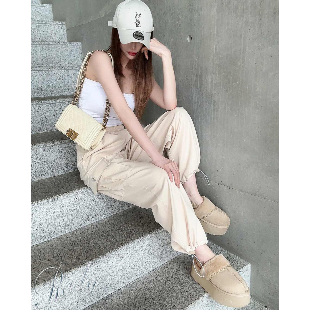 楽々ショップ Rady チェーンムートンサンダル ベージュ新品 サンダル