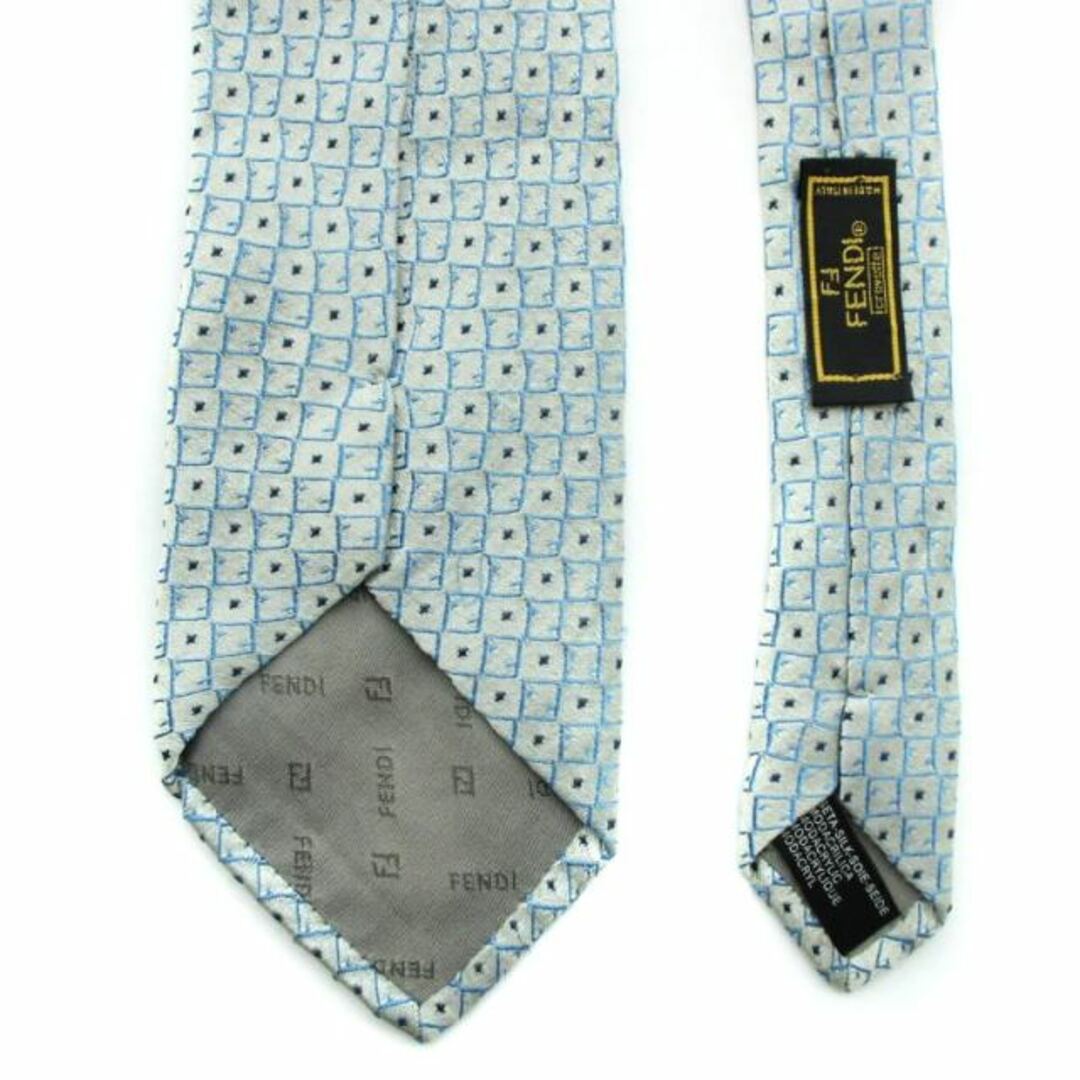 FENDI(フェンディ)のFENDI ネクタイ レギュラータイ 総柄 ドット 水玉 絹 シルク 水色 メンズのファッション小物(ネクタイ)の商品写真