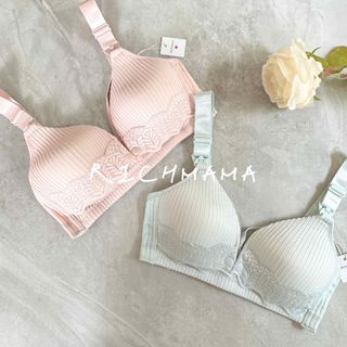 ♡B1060♡ 2枚セット 授乳ブラ マタニティ ノンワイヤー 可愛いブラ(マタニティ下着)