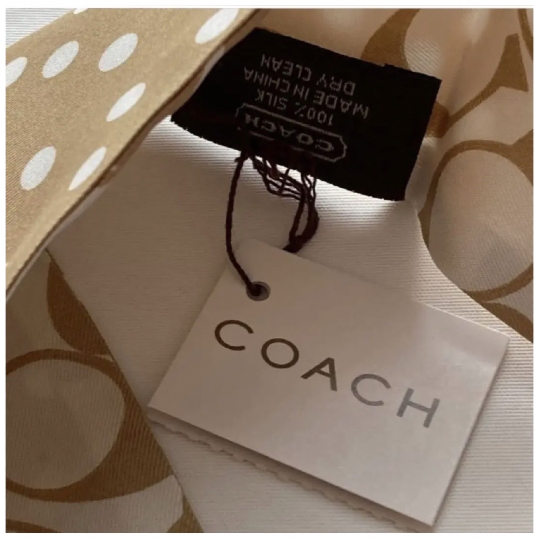 COACH(コーチ)の★coach★コーチ シルク スカーフ ポニーテール リボン カラフル ハンカチ レディースのファッション小物(バンダナ/スカーフ)の商品写真