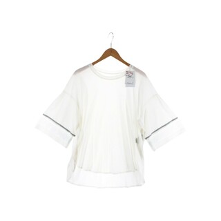 〇〇PINORE ピノーレ レディース 半袖カットソー サイズ42 ホワイト(Tシャツ(長袖/七分))