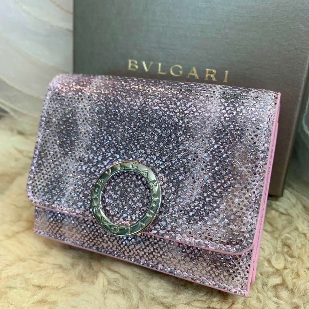 BVLGARI - ☆未使用品☆BVLGARI ロゴクリップ 三つ折りコンパクト財布