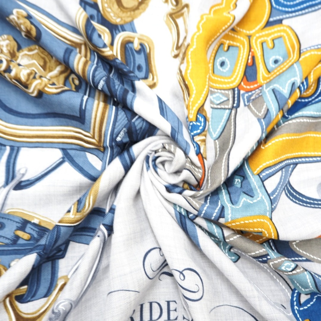 エルメス HERMES スカーフ
 BRIDES DE GALA 式典用馬勒 カレ140 カレジェアン  ブルー
