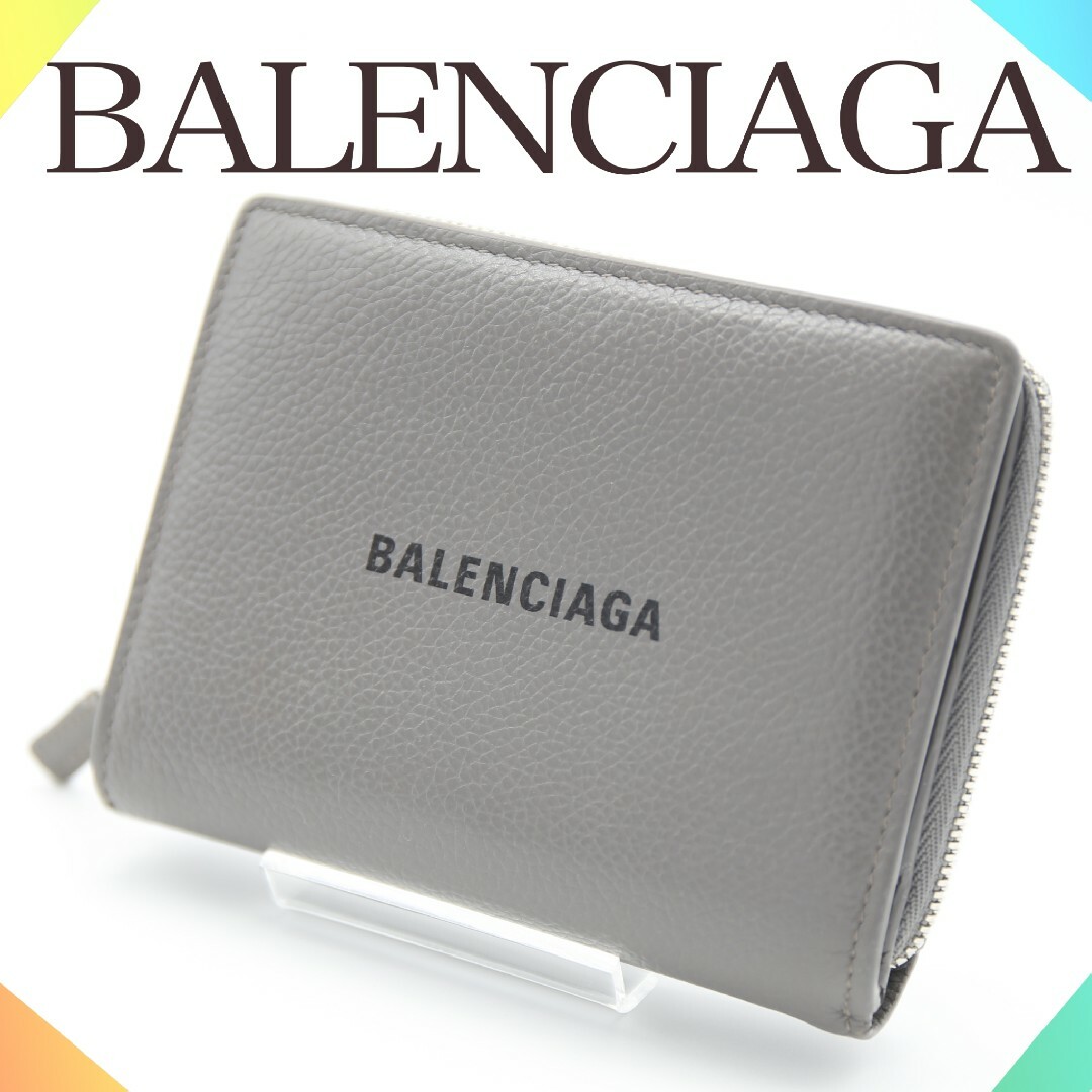 バレンシアガ 650879 レザー CASH コンパクトウォレット 二つ折り財布