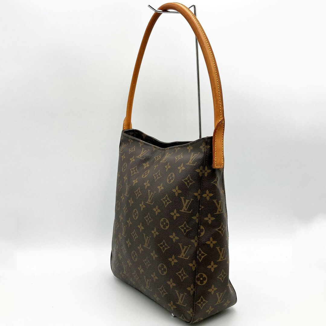 中美品 LOUIS VUITTON ルイ・ヴィトン ルーピングGM モノグラム ショルダーバッグ 肩掛け バッグ ブラウン PVC レディース メンズ ファッション M51145 USED 3