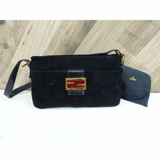 フェンディ(FENDI)のM天008 / FENDI マンマバケット ショルダーバッグ スエード レザー(ショルダーバッグ)