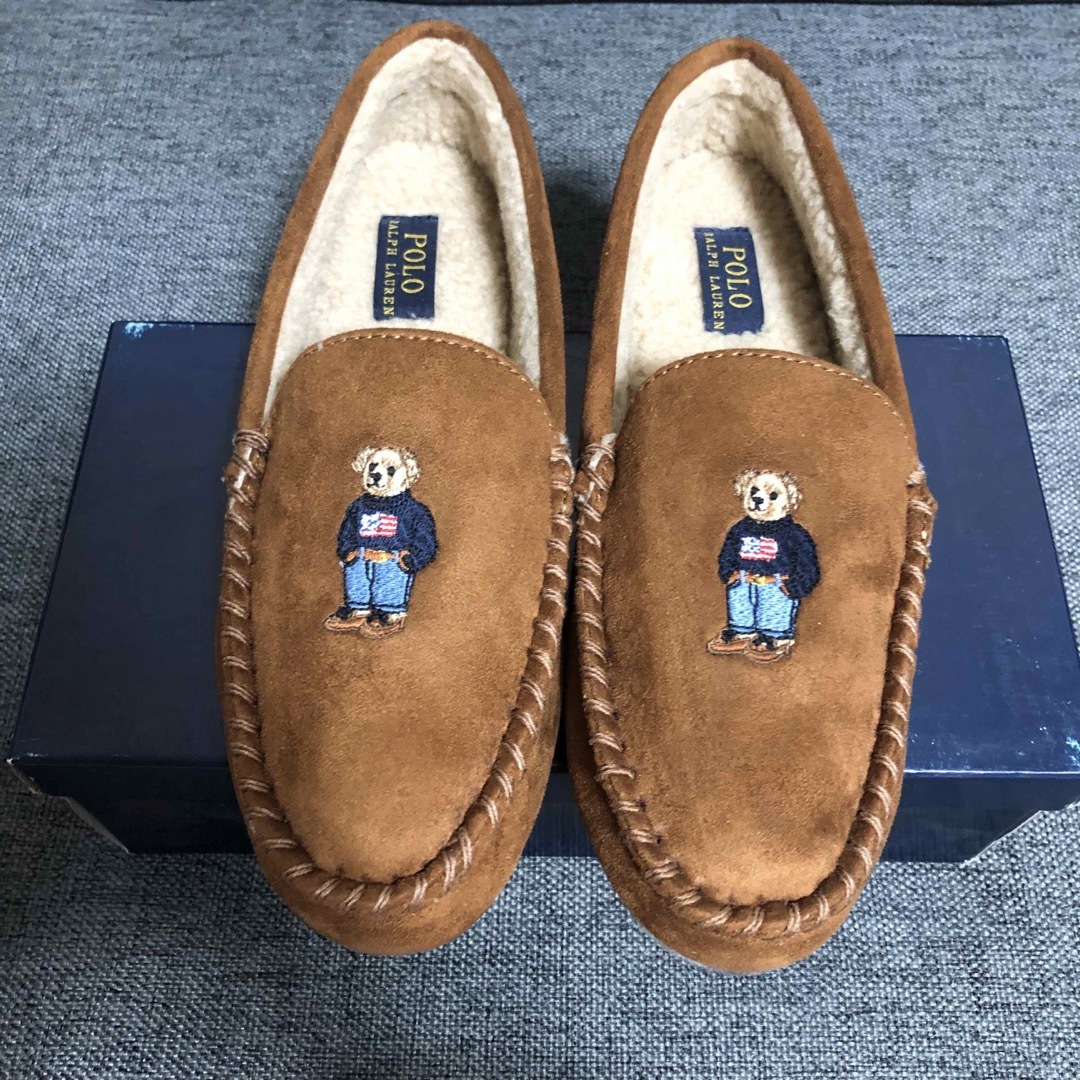 POLO RALPH LAUREN(ポロラルフローレン)のポロ　ラルフローレン  ポロベア　モカシン　US 9サイズ メンズの靴/シューズ(スリッポン/モカシン)の商品写真