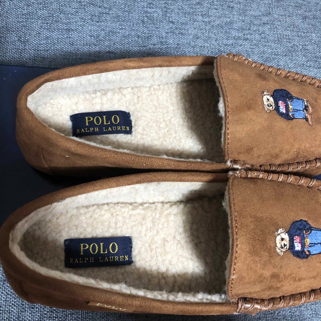 POLO RALPH LAUREN(ポロラルフローレン)のポロ　ラルフローレン  ポロベア　モカシン　US 9サイズ メンズの靴/シューズ(スリッポン/モカシン)の商品写真