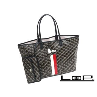 ゴヤール(GOYARD)の■新同■限定■　ゴヤール サンルイ PM トート バッグ スヌーピー コラボ ブラック 【34497】(トートバッグ)