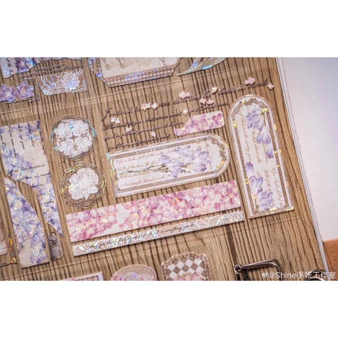 S31#淬蝶流烟(贝壳光)Shine切り売り海外装飾マステ