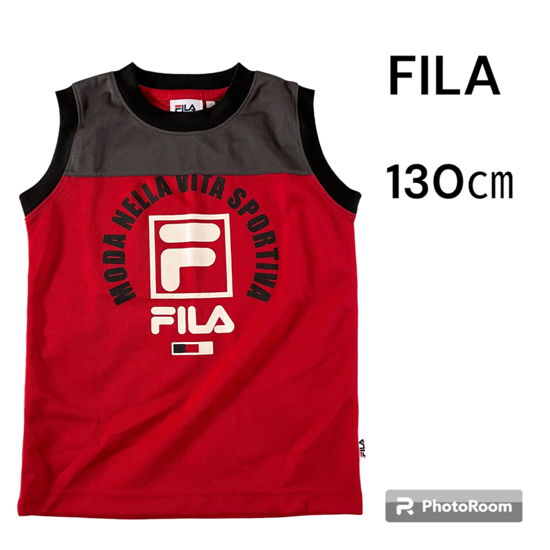 FILA(フィラ)の美品 フィラ タンクトップ130 キッズ/ベビー/マタニティのキッズ服男の子用(90cm~)(Tシャツ/カットソー)の商品写真