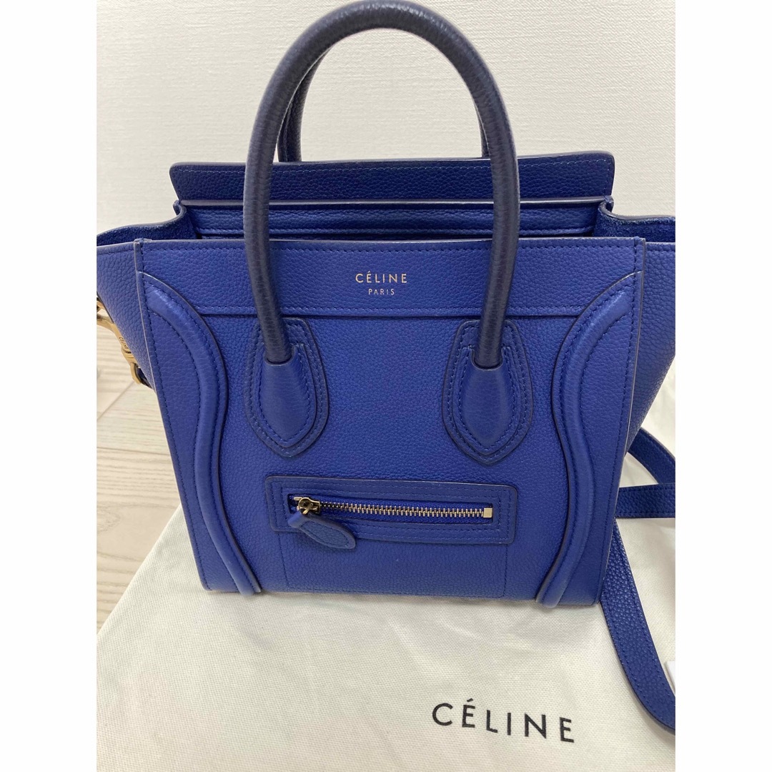 celine(セリーヌ)の１２月７日〜９日は発送不可　celine ラゲージ　ナノサイズ　コバルト レディースのバッグ(ハンドバッグ)の商品写真