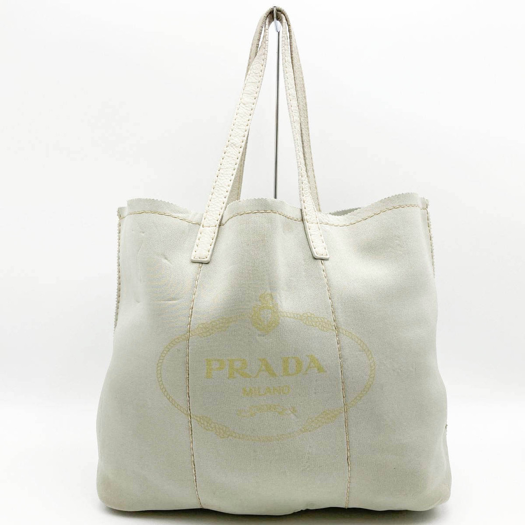 PRADA プラダ トートバッグ ハンドバッグ 肩掛け バッグ ライトグレー