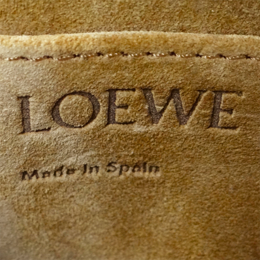 LOEWE(ロエベ)のロエベ LOEWE バッグ レディース ブランド ショルダーバッグ  レザー ゲートデュアルミニ ボルドー イエロー おしゃれ 小さめ コンパクト 斜めがけ 可愛い 【中古】 レディースのバッグ(ショルダーバッグ)の商品写真