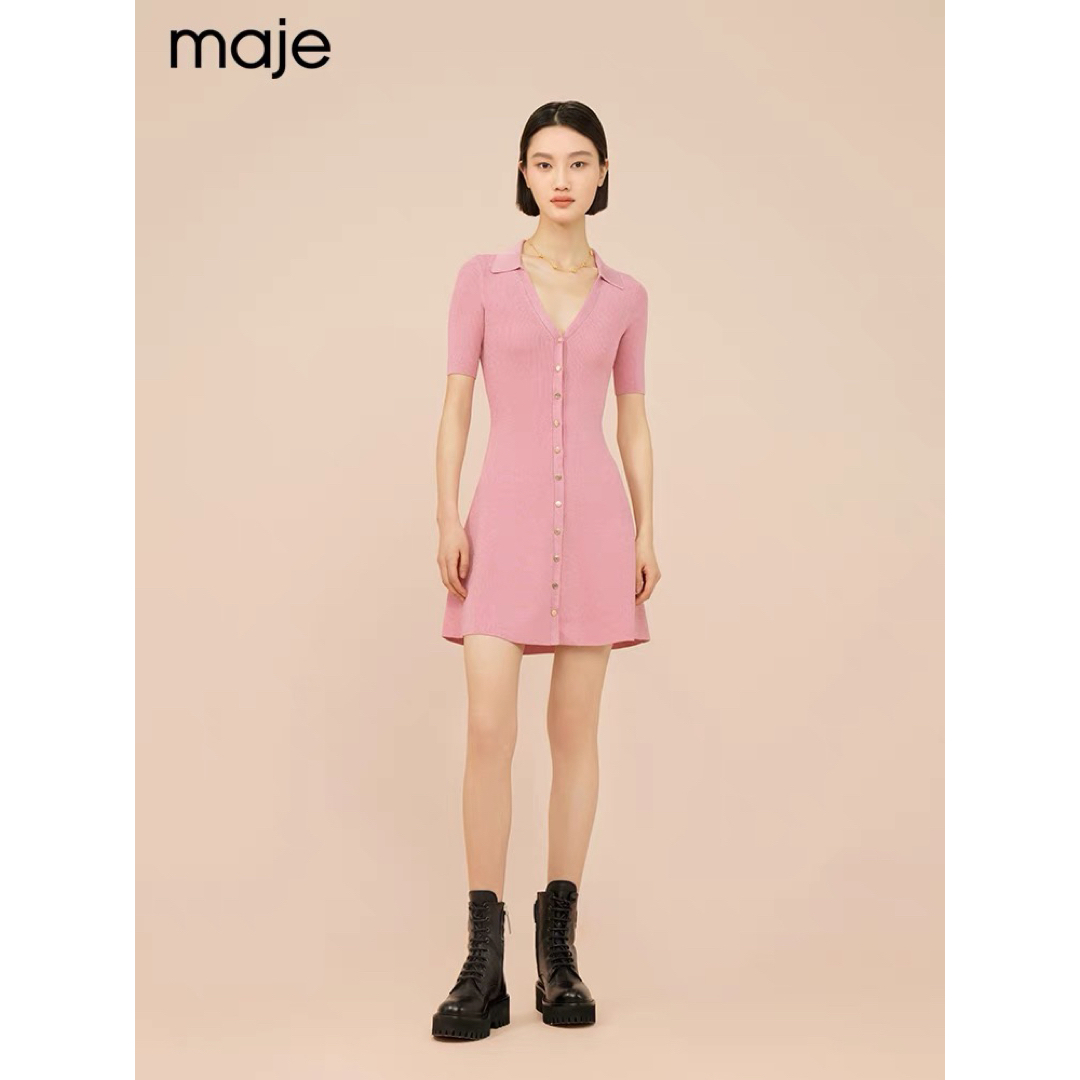 maje - ❤️maje 新作 新品 ピンク ワンピース 綺麗 上品の通販 by