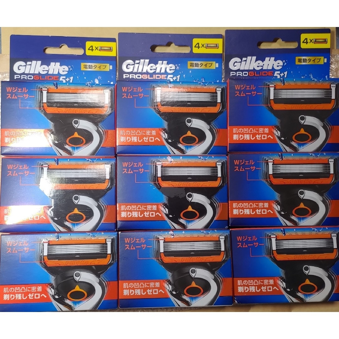 ジレット プログライド 電動タイプ 替刃4個×9 Gillette パワー - カミソリ